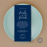 Dinner Place Setting Thank You, Navy Blue Card<br><div class="desc">Share the love and show your appreciation to your guests, when they sit down at their seat and read this personalised charming thank you place card. It's a wonderful way to kick off your special day celebration! This card is sure to set the tone for an unforgettable event. The thank...</div>