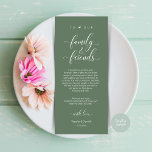 Dinner Place Setting Thank You, Sage Green Card<br><div class="desc">Share the love and show your appreciation to your guests, when they sit down at their seat and read this personalised charming thank you place card. It's a wonderful way to kick off your special day celebration! This card is sure to set the tone for an unforgettable event. The thank...</div>