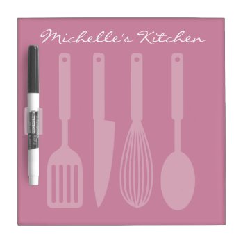 Dinner Planning Kitchen Utensils Dry Erase Board by cookinggifts at Zazzle
