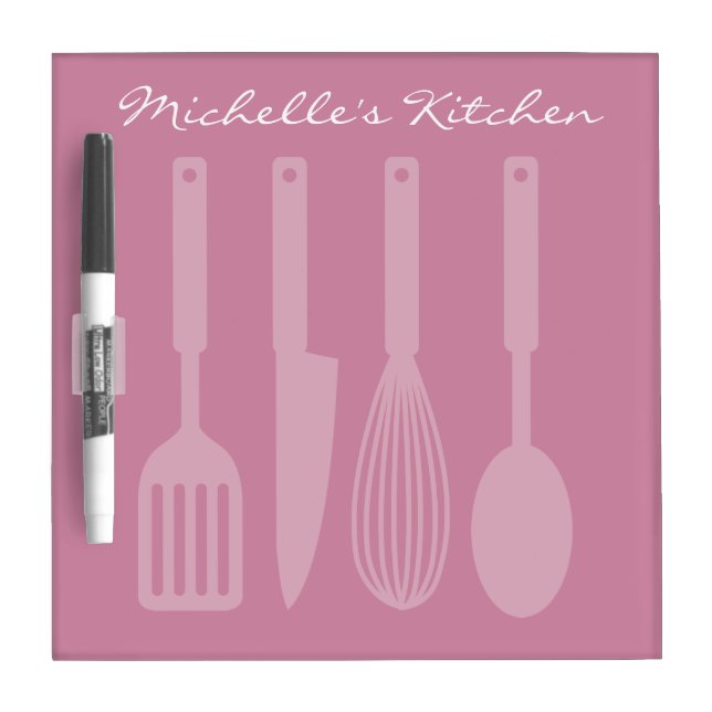 Dinner planning kitchen utensils dry erase board (Front)