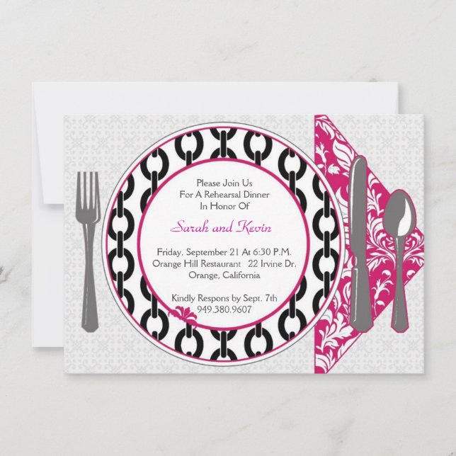 Dinner plate invite (Front)