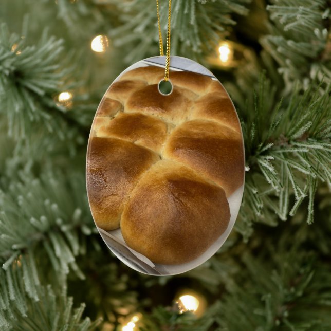 Dinner Rolls Ceramic Ornament (Tree)
