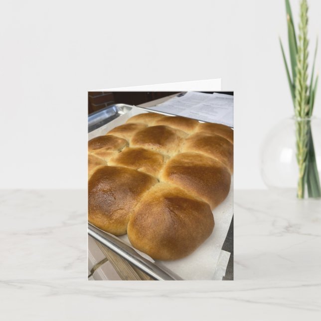 Dinner Rolls  Letterpress Thank You Card (Front)