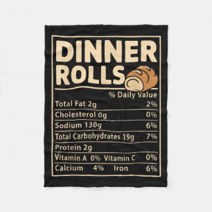Dinner Rolls Nutrition Facts Funny Bread Food Desi Fleece Blanket