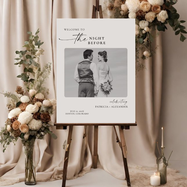 Dinner Sign With Picture Wedding The Night Before  (Creator Uploaded)