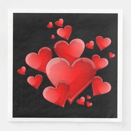 Dinner Size Paper Napkins_Valentine Hearts Paper Dinner Napkins