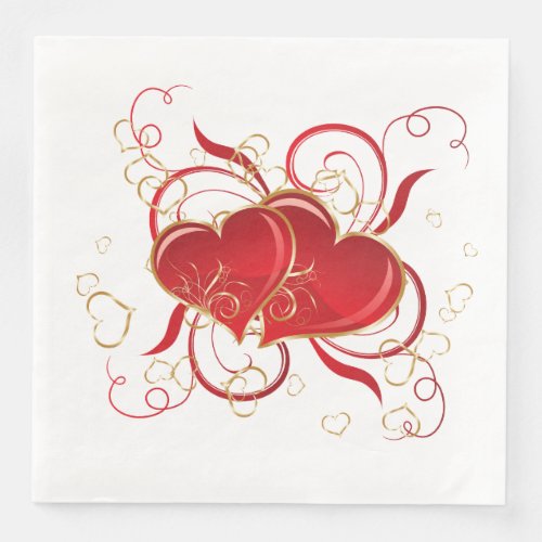 Dinner Size Paper Napkins_Valentine Hearts Paper Dinner Napkins