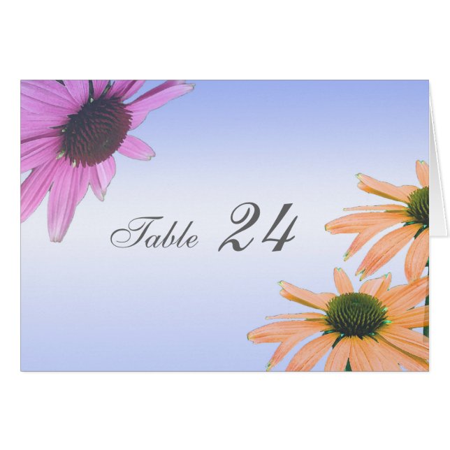 dinner table card,daisy flowers. cards (Front Horizontal)