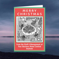Dinner Table Collapses Under Weight Christmas Card