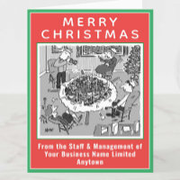Dinner Table Collapses Under Weight Christmas Card