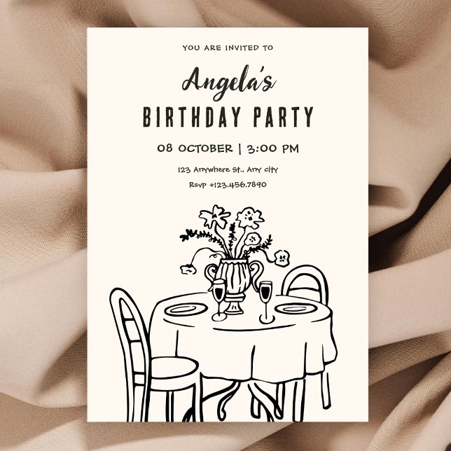 Dinner table invitation (Creator Uploaded)