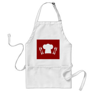 Dinner Time Master Chef Cute Hat and Cutlery Adult Apron