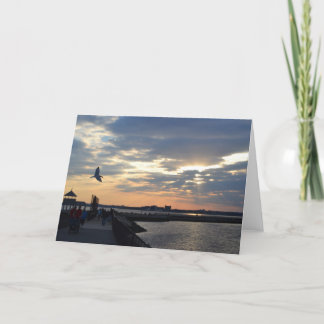 Dinner Time Over Castle Island Card