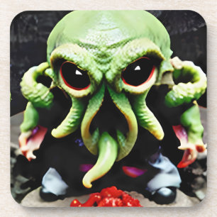 Dinner with Cthulhu Beverage Coaster