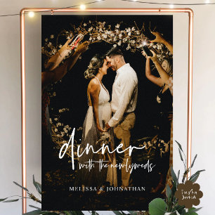 Dinner with the newlyweds Modern Wedding Reception Foam Board