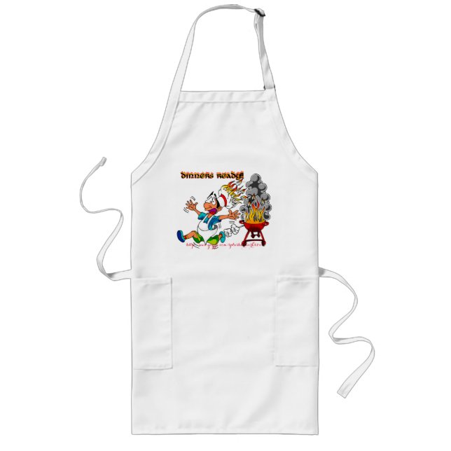 "Dinner's ready!" Long Apron (Front)