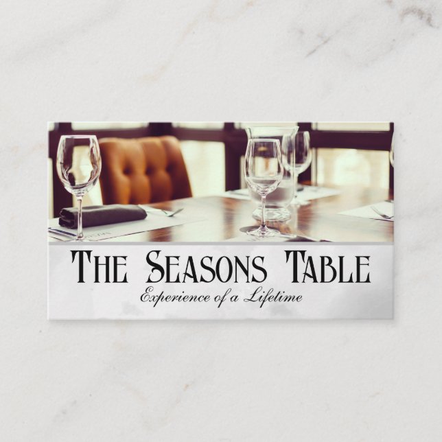 Dinnerware and Glassware | Restaurant  Business Card (Front)