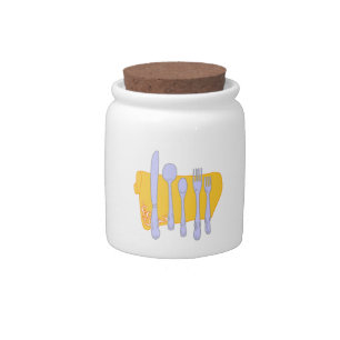 Dinnerware Cooking Design Template Candy Jar