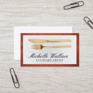 Dinnerware Culinary Business Card