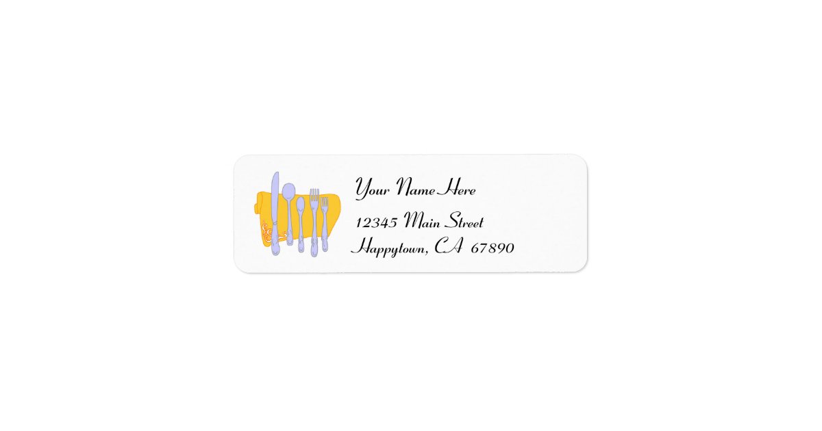 Dinnerware Design Label Template | Zazzle