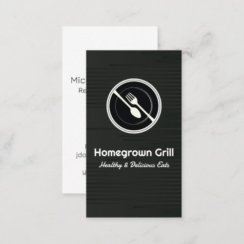 Dinnerware Logo  Restaurant  Business Card