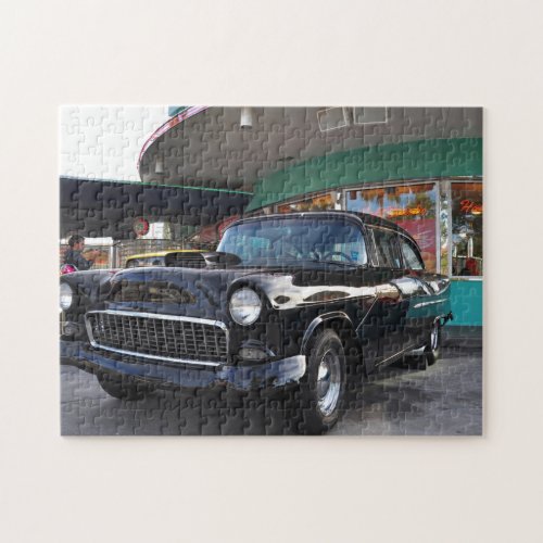 Dinning in the 50s at Mels Diner Jigsaw Puzzle