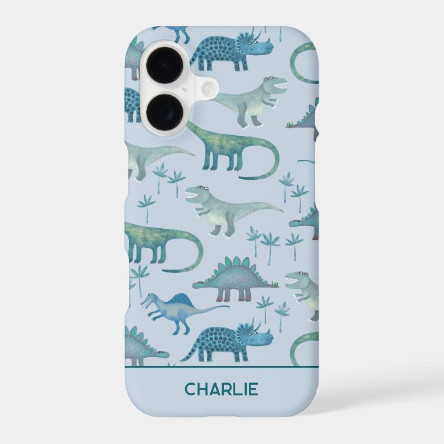 Dinnosaurs Personalized Name Iphone Case (Back)