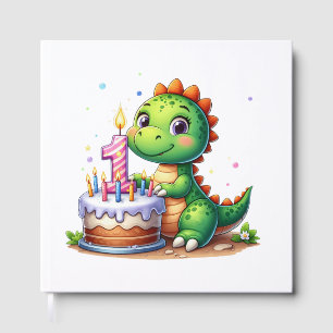 Dino 1st Birthday Guest Book