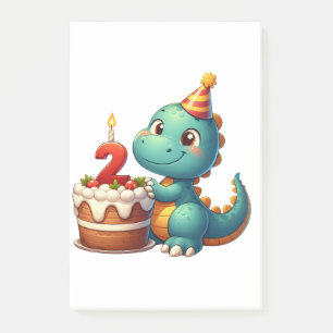 Dino 2nd Birthday Post-it Notes