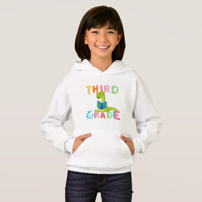 Dino 3rd GRADE Squad teacher student shcool Hoodie (Front Full)