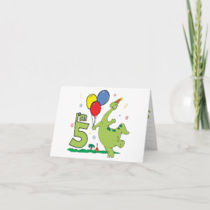 Dino 5th Birthday Invitation