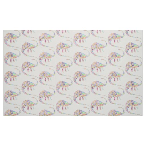 Dino alphabet fabric