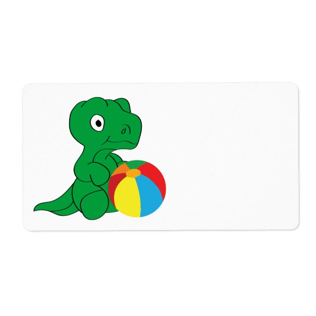 Dino and ball label (Front)