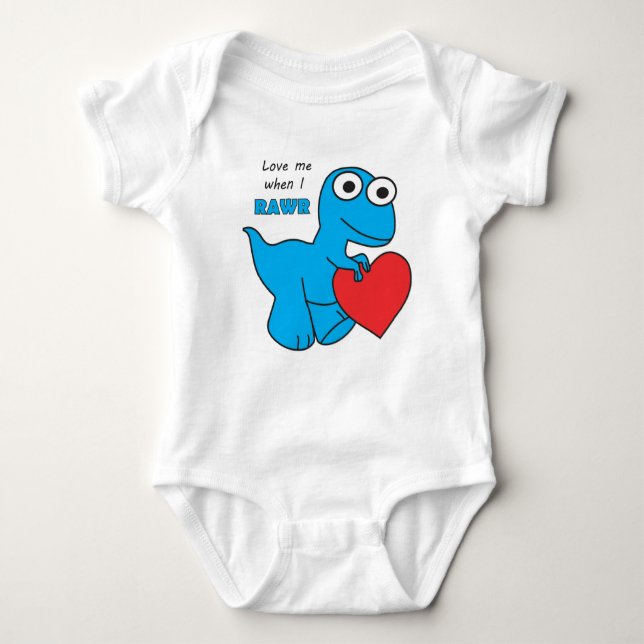 Dino Baby Jersey Bodysuit (Front)