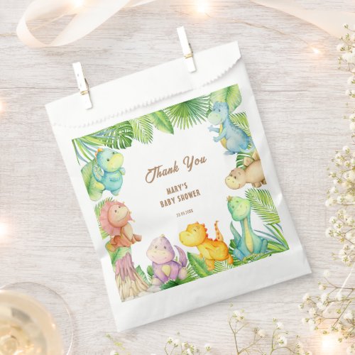 Dino Baby Shower Thank You Favor Bag