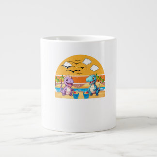 Dino beach life giant coffee mug