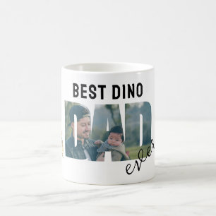 Dino Best Dad Ever Personalized Photo Coffee Mug