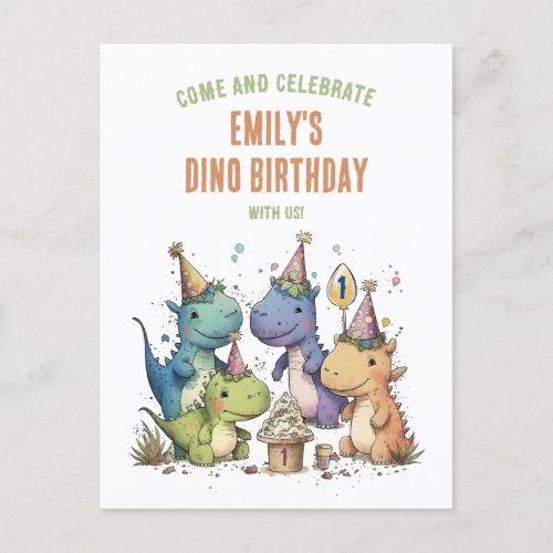 Dino Birthday Bash Postcard