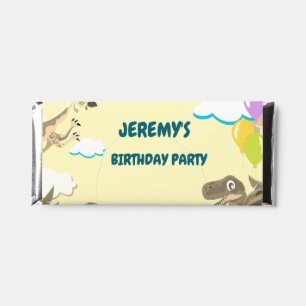 Dino Birthday Chocolate Favor Hershey Bar Favors
