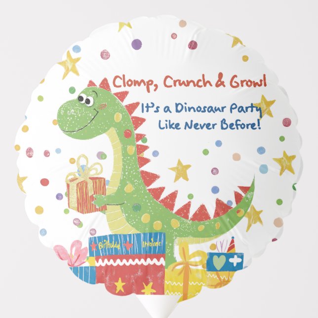 Dino Birthday Party Balloon (Front)