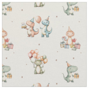 Dino birthday party  fabric