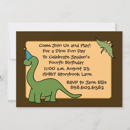 DINO Birthday Party Invitations