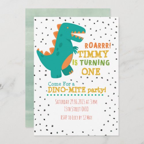 Dino Birthday Party Invite