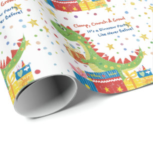 Dino Birthday Party Wrapping Paper