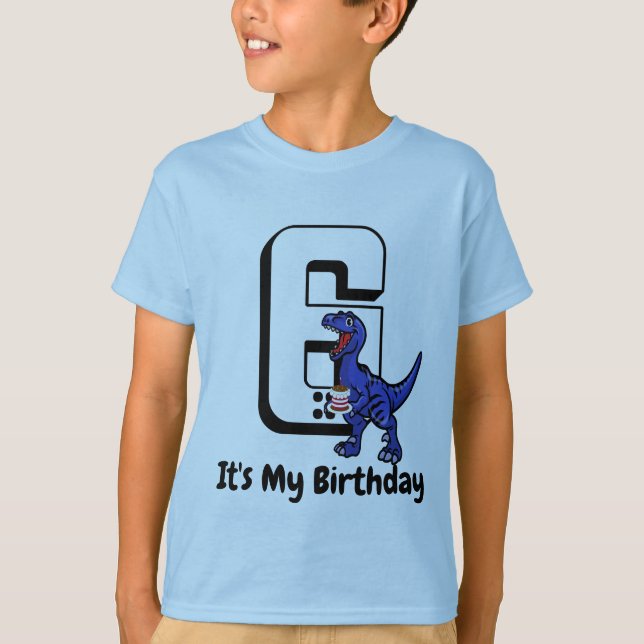 Dino Birthday Personalized Age & occasion T-Shirt (Front)