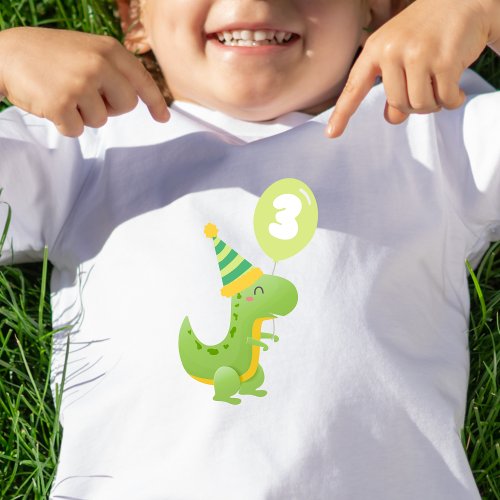 Dino Birthday Shirt for 3year old