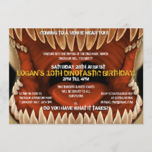 Dino Bite - Monstrous Dinosaur Party Invitations