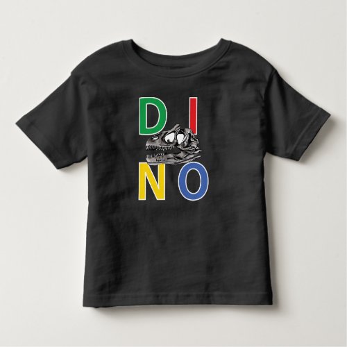 DINO _ Black Toddler Fine Jersey T_Shirt