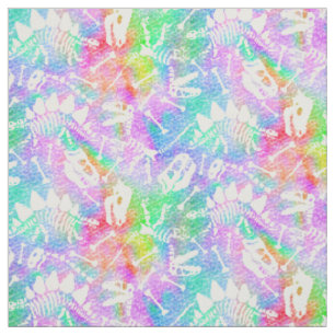 Dino Bone Dig Rainbow  Fabric
