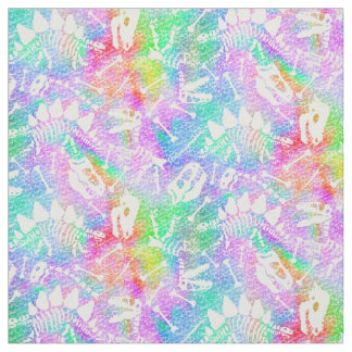 Dino Bone Dig Rainbow  Fabric